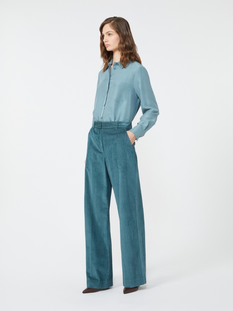 Washed silk shirt - LIGHT BLUE - Max Mara