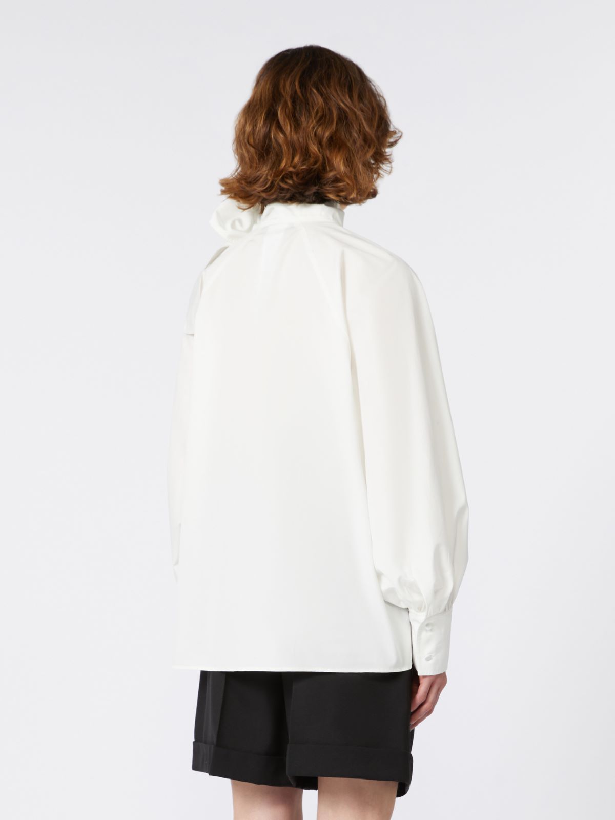 Cotton poplin blouse - OPTICAL WHITE - Max Mara - 3