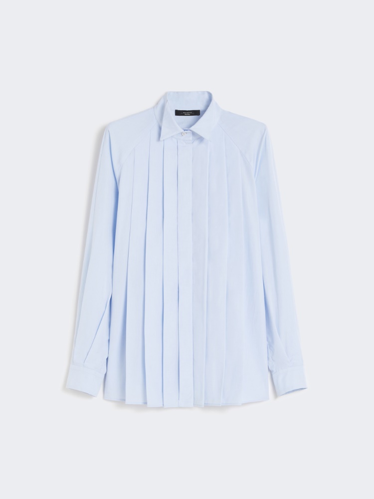 Cotton poplin shirt - LIGHT BLUE - Max Mara