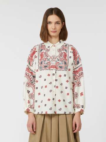 White cotton poplin shirt | Max Mara