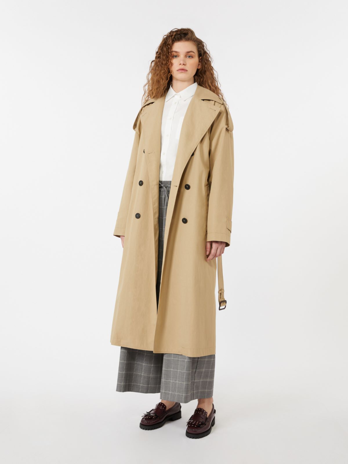 Chemise en coton Oxford + BLANC - Max Mara