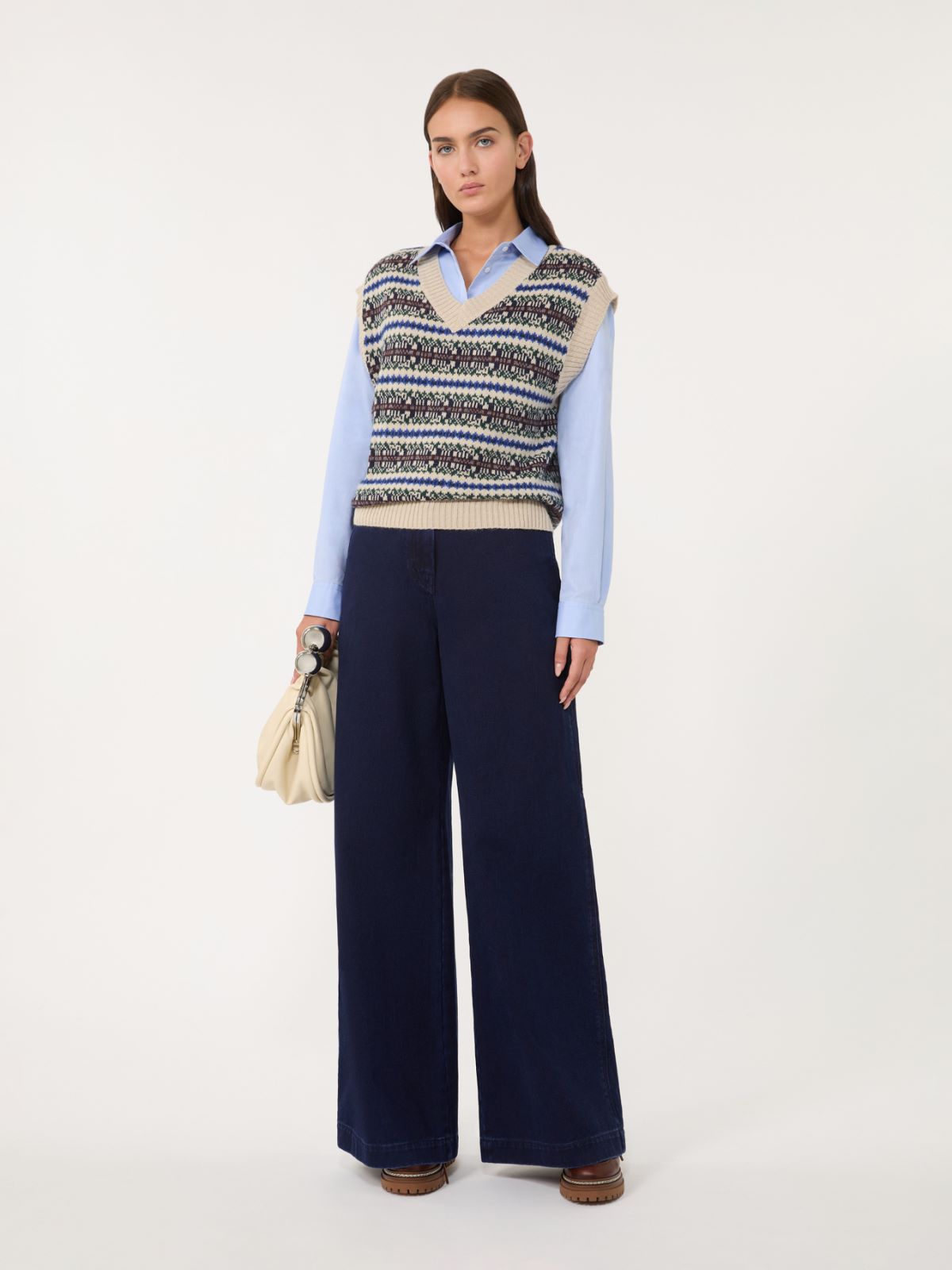 니켈 코튼 셔츠 - LIGHT BLUE - Max Mara