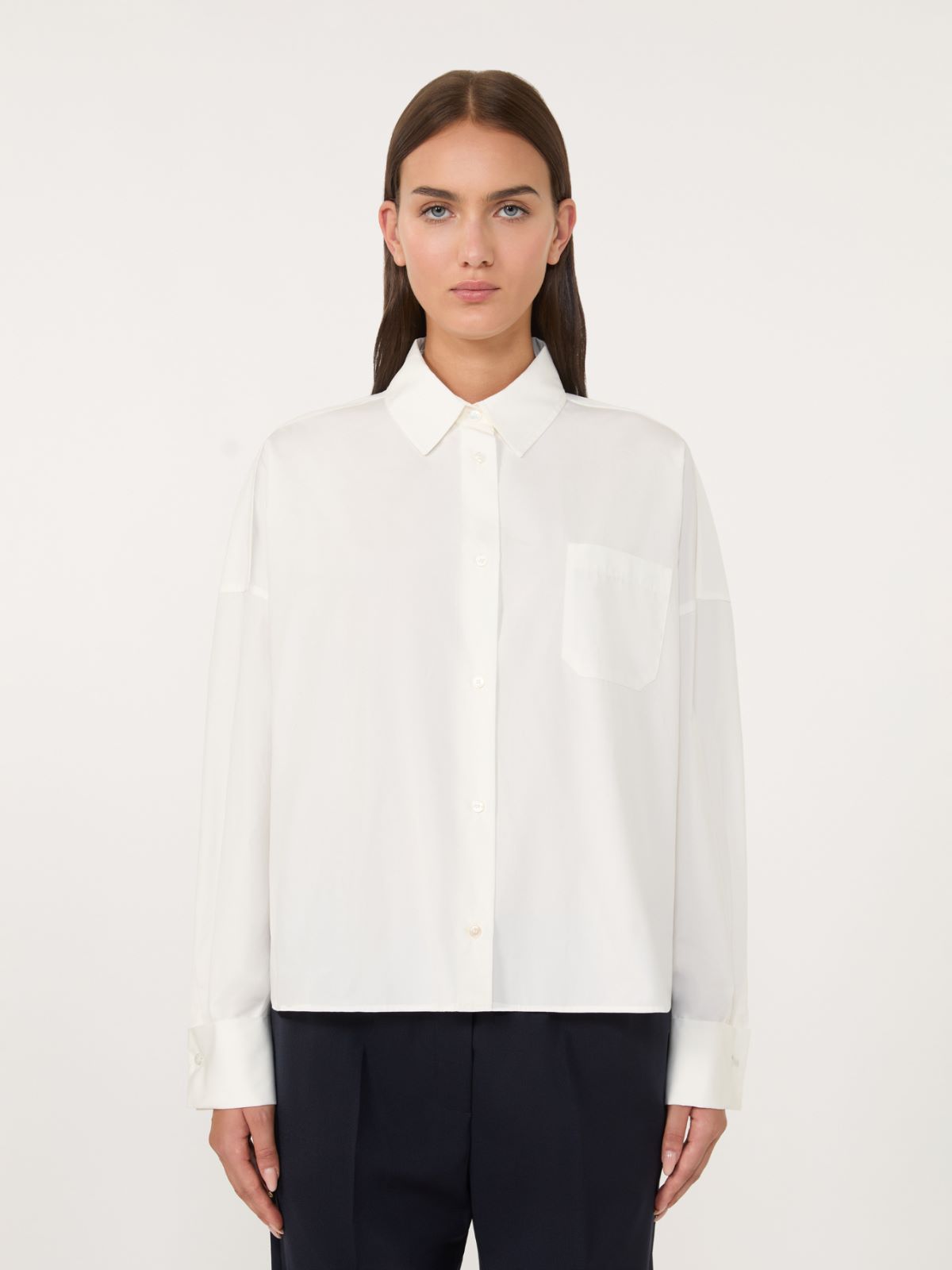 Oversized poplin shirt - WHITE - Max Mara - 2
