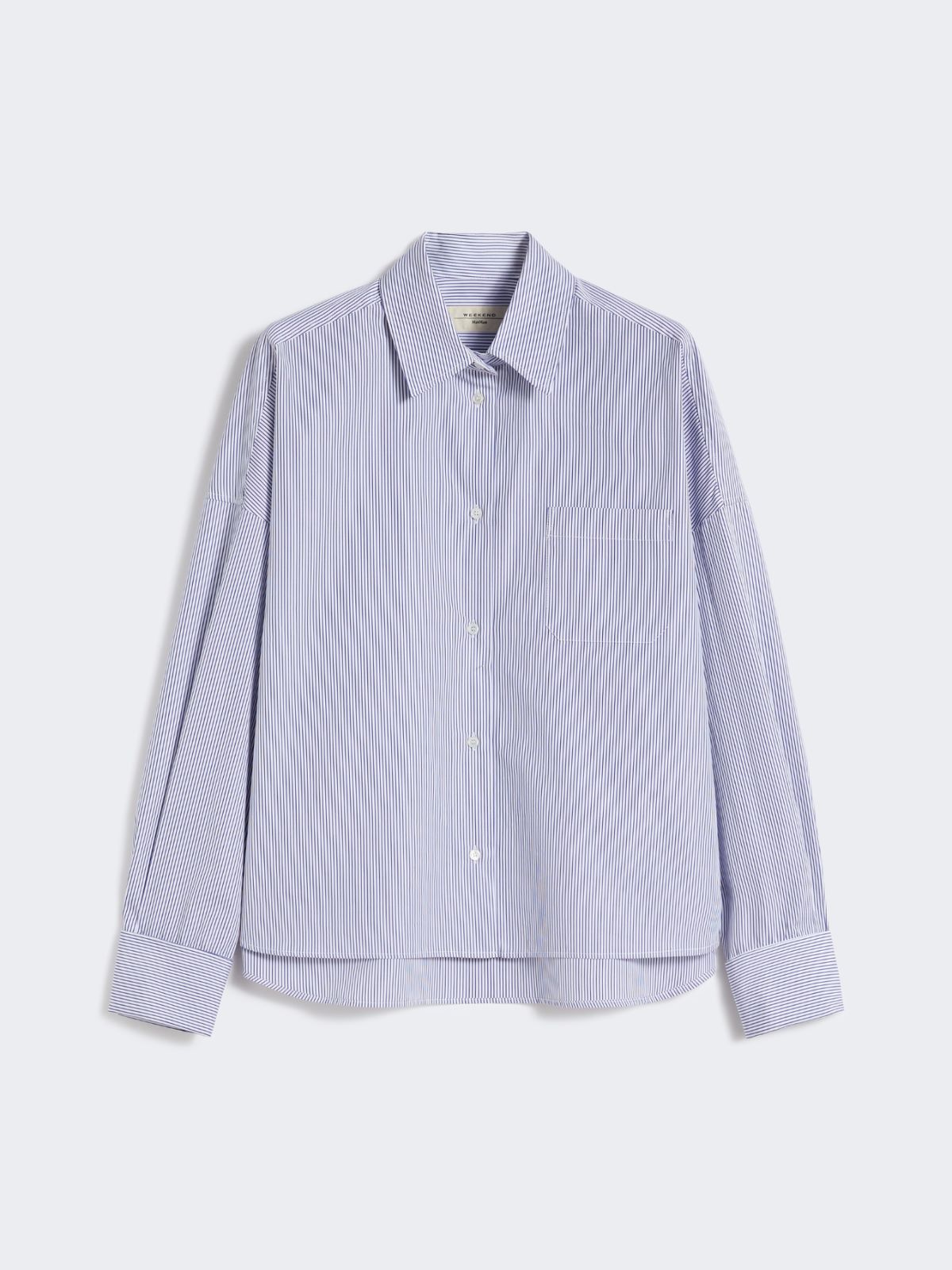 Koszula oversize z popeliny - GRANATOWY - Max Mara - 9