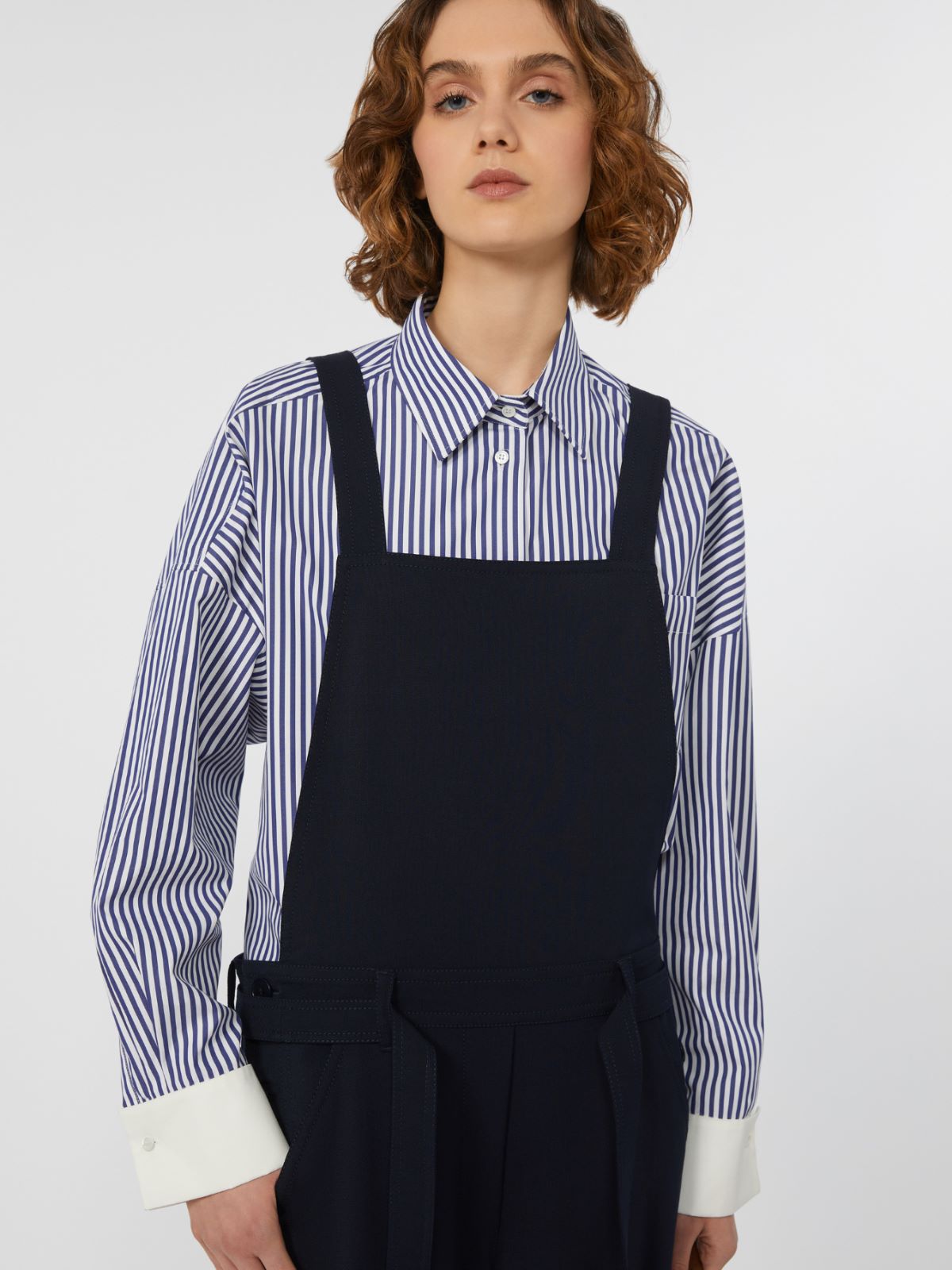 Oversized poplin shirt - NAVY - Max Mara - 4