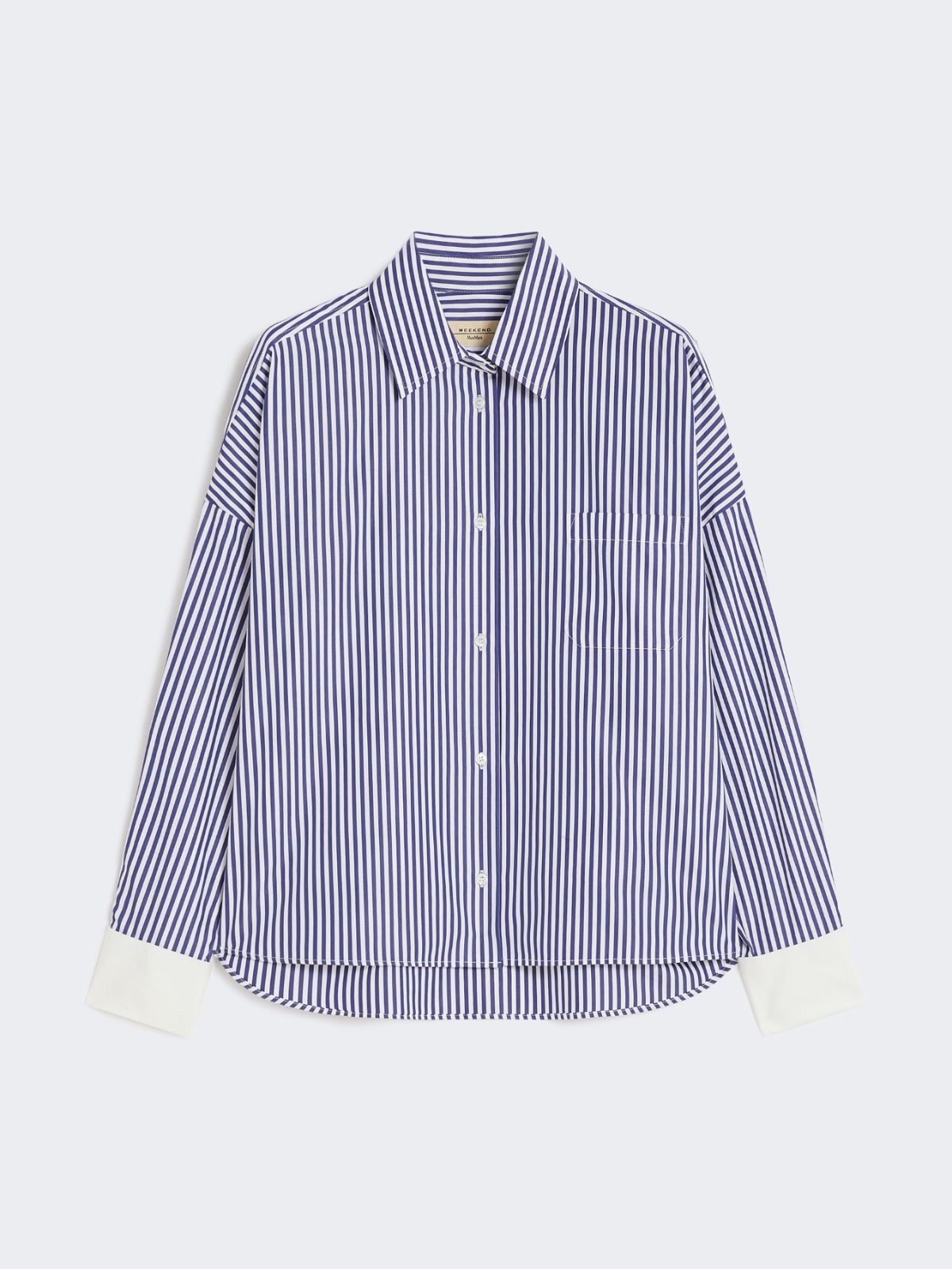 Oversized poplin shirt - NAVY - Max Mara - 9