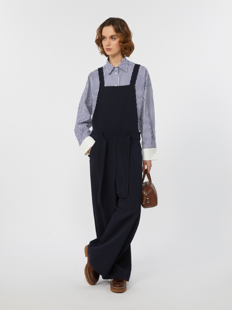 Oversized poplin shirt - NAVY - Max Mara