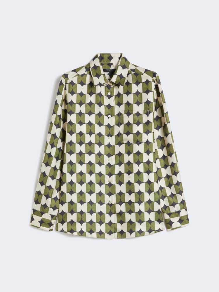 Printed twill shirt - BLACK - Max Mara