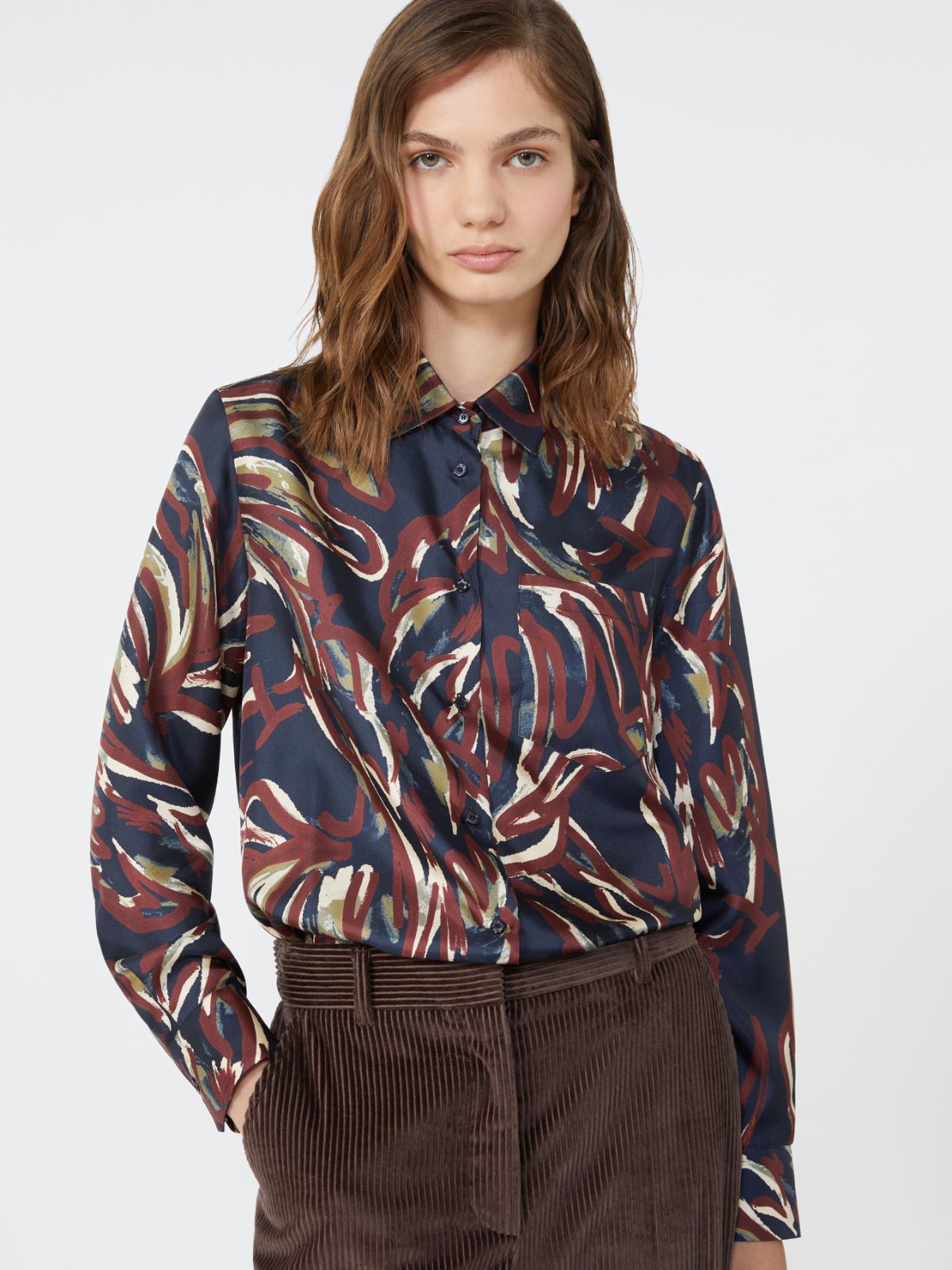 Printed twill shirt - ULTRAMARINE - Max Mara - 4