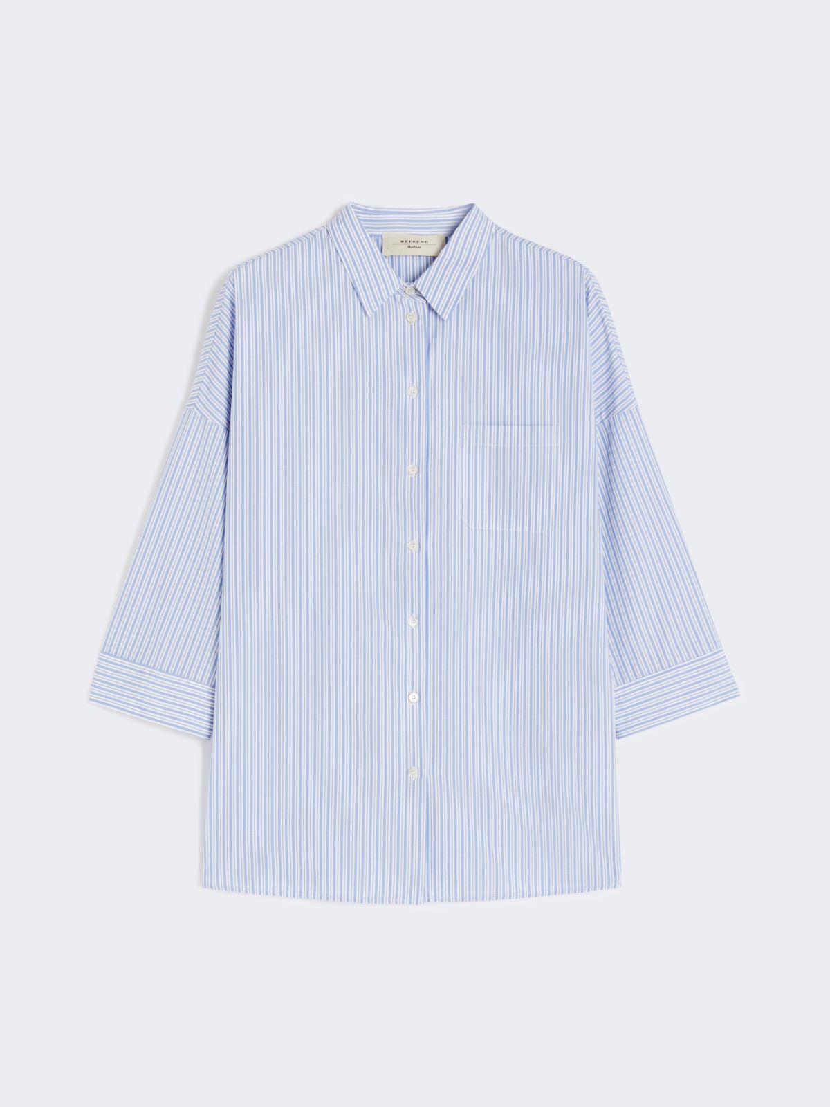 Camisa acampanada de popelina - AZUL - Max Mara - 11