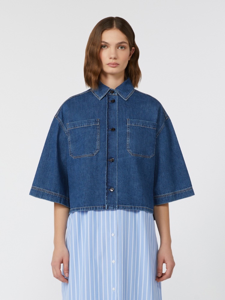 DT★Max Mara ★osaka ピュアコットンデニム バイタ] ピュア コットン デニム パンツ, midnightblue | 