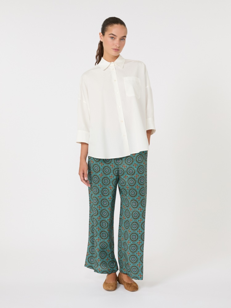 Oversized poplin shirt - WHITE - Max Mara