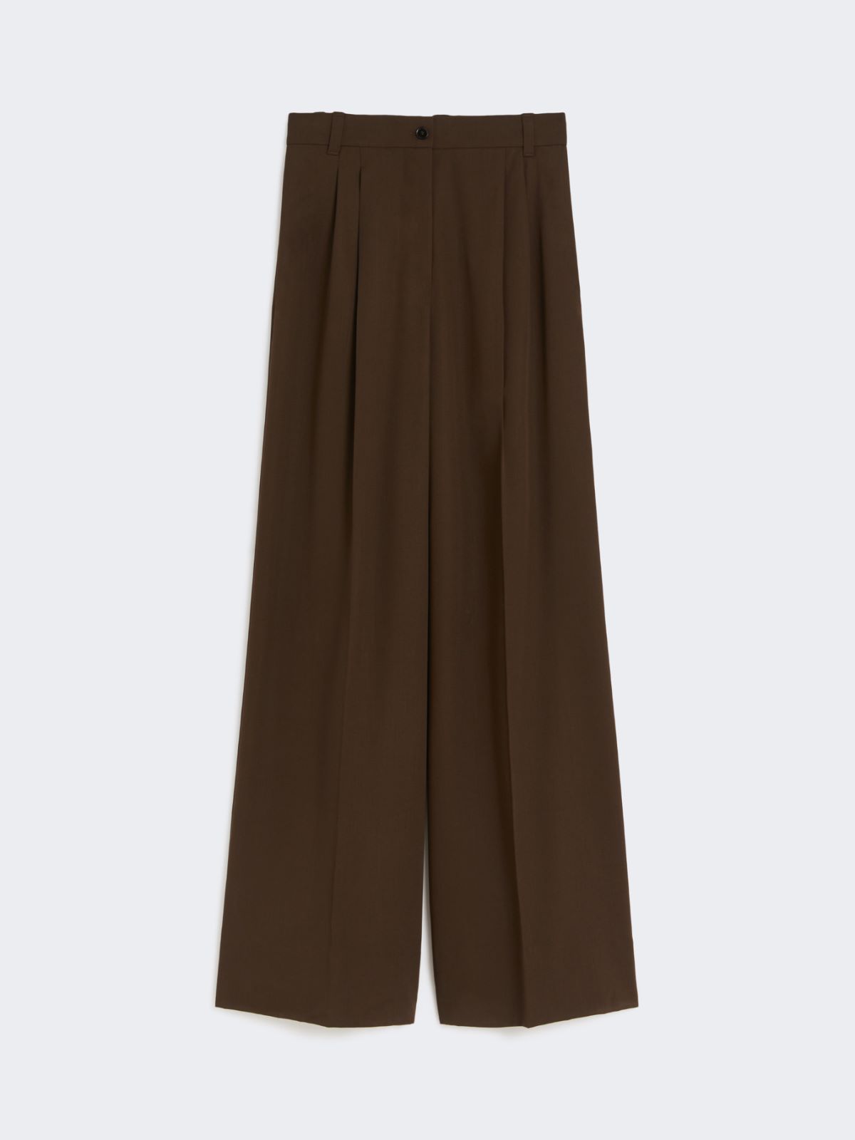 Wool twill trousers - DARK BROWN - Max Mara - 8