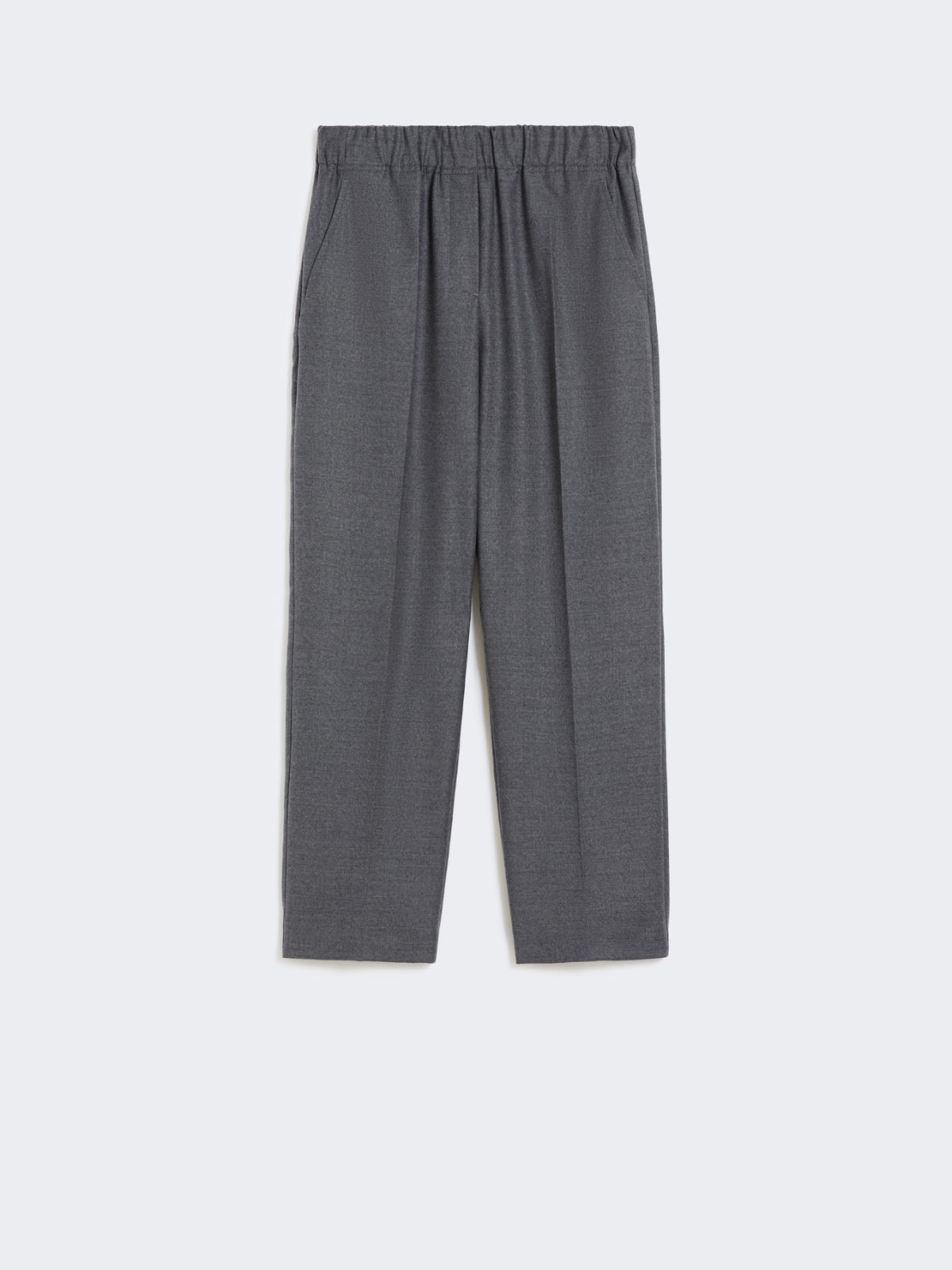 Wool flannel trousers - MEDIUM GREY - Max Mara - 8