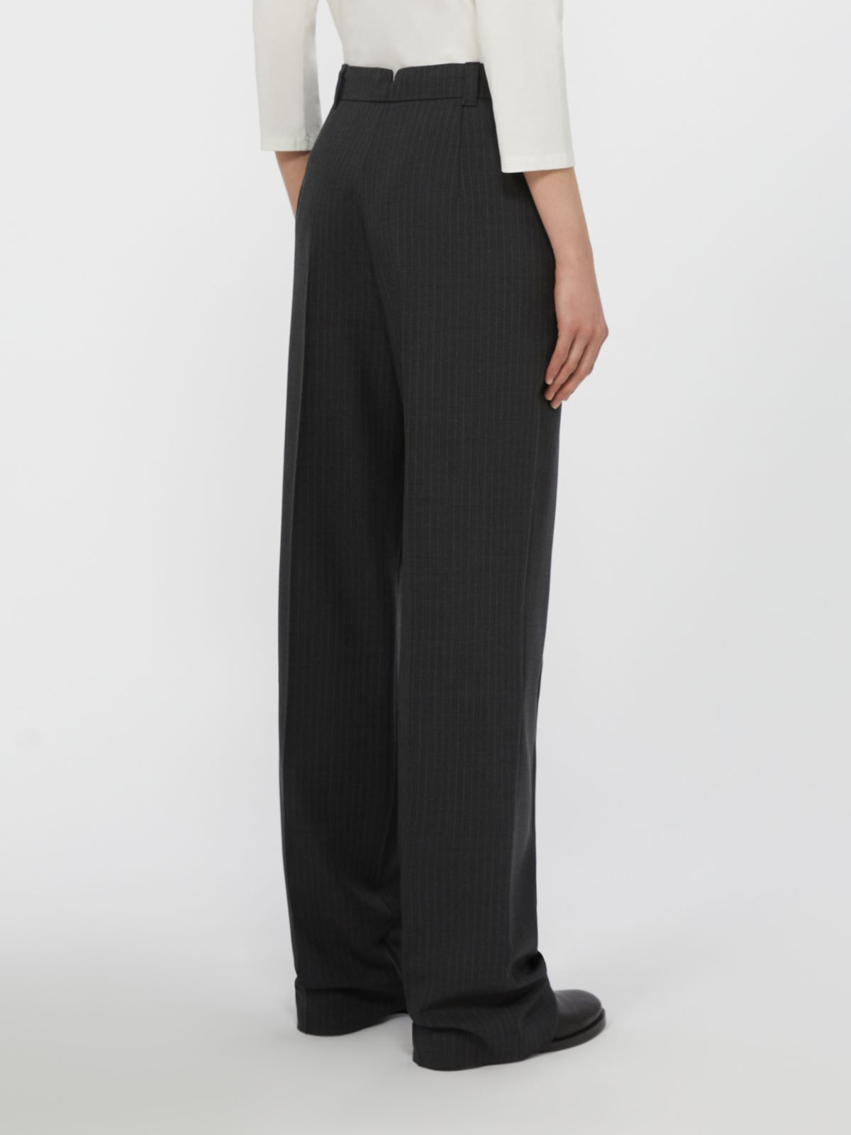 Wool cloth trousers - DARK GREY - Max Mara - 3