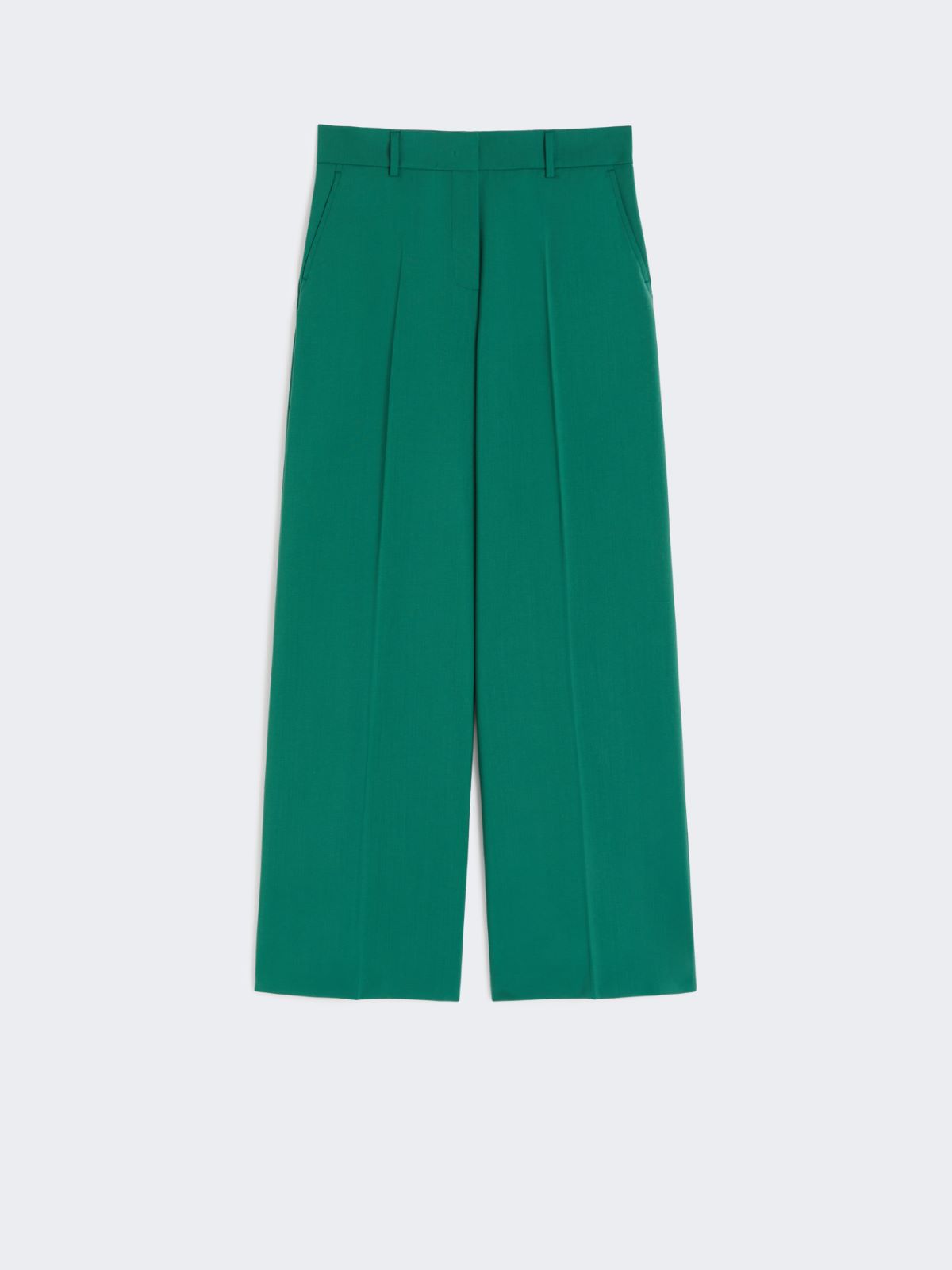 Wool palazzo trousers - GREEN - Max Mara - 8