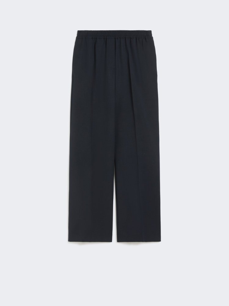 Technical gabardine wool trousers‎‎ - NAVY - Max Mara