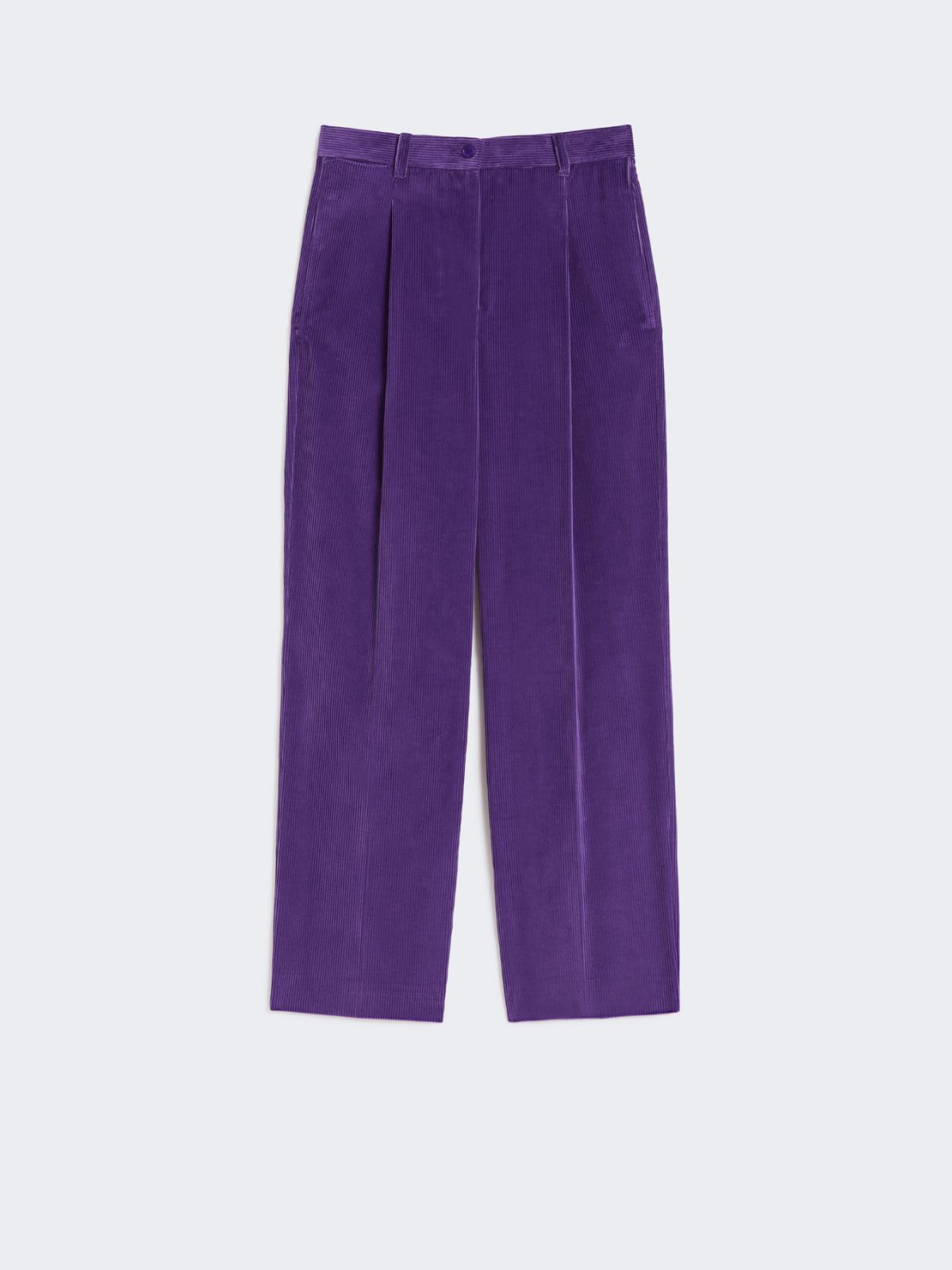 Cotton velvet trousers - PURPLE - Max Mara - 8