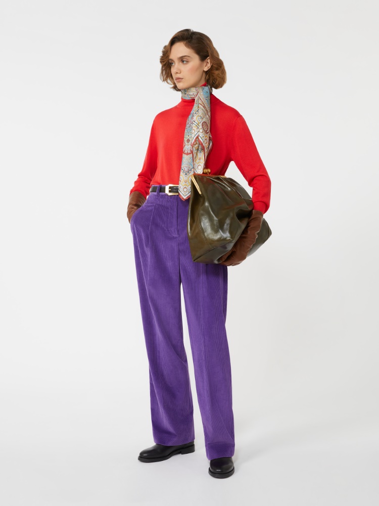 Hose aus Baumwollsamt - VIOLETT - Max Mara