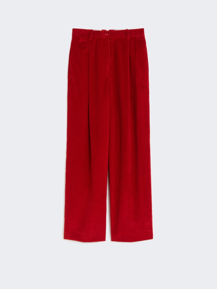 [オルディネ] コットン コーデュロイ パンツ - RED - Max Mara