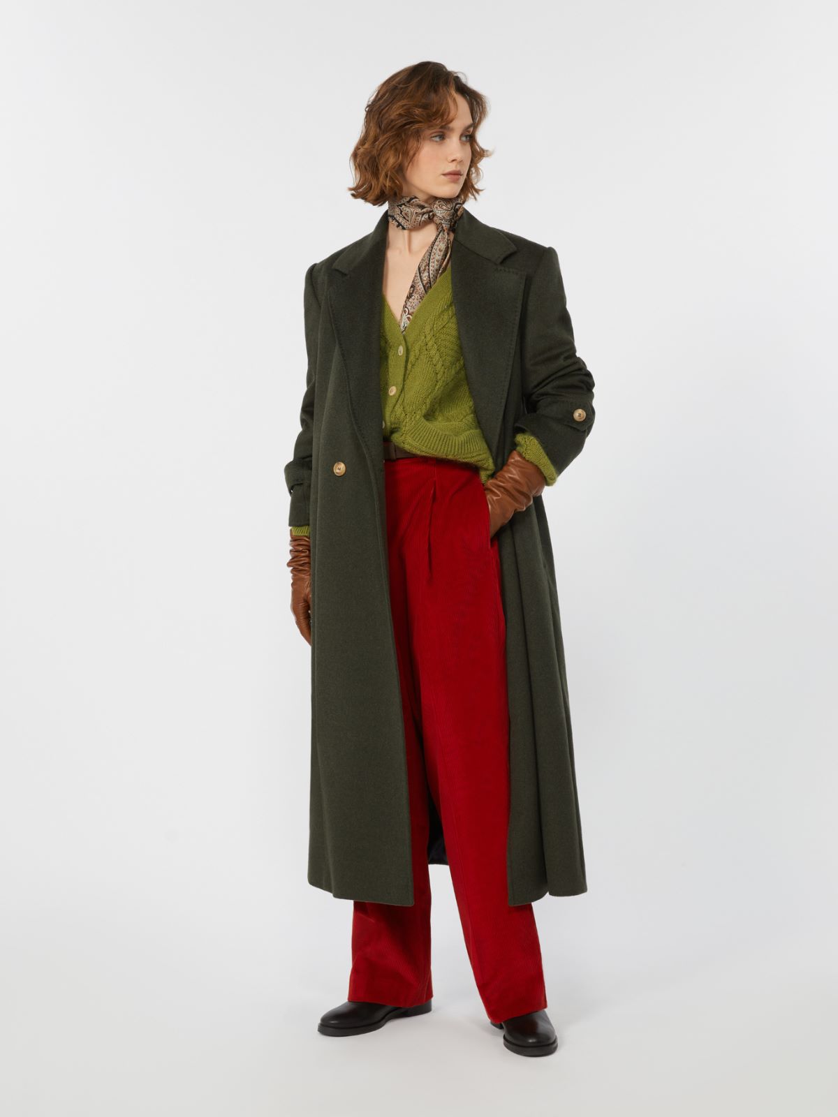 Hose aus Baumwollsamt - ROT - Max Mara