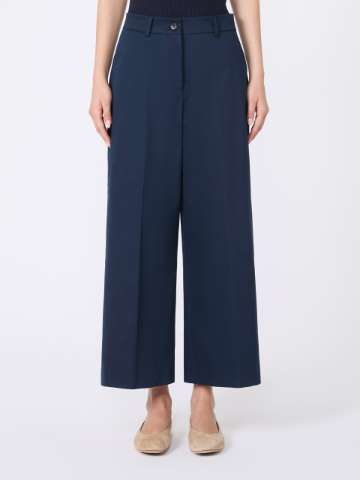 パンツ Weekend Max Mara FLEUR - Cotton satin trousers Satin trousers | Max Mara