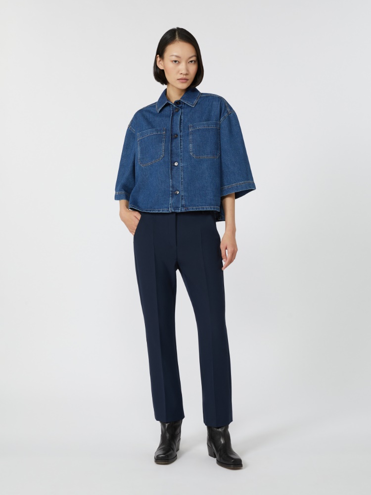 프레다 폴리 팬츠 - NAVY - Max Mara