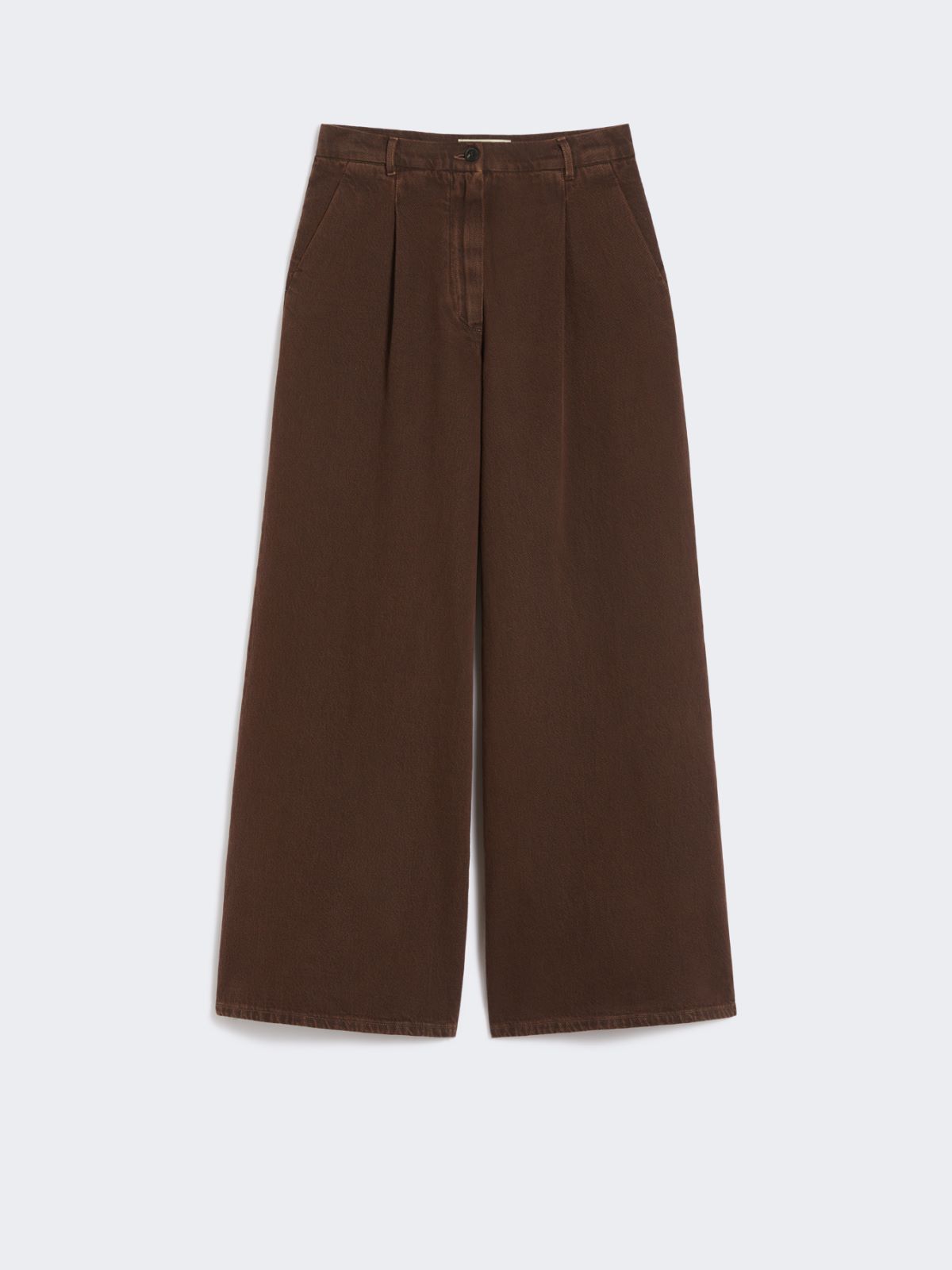 Cotton bull trousers - CHOCOLATE - Max Mara - 9