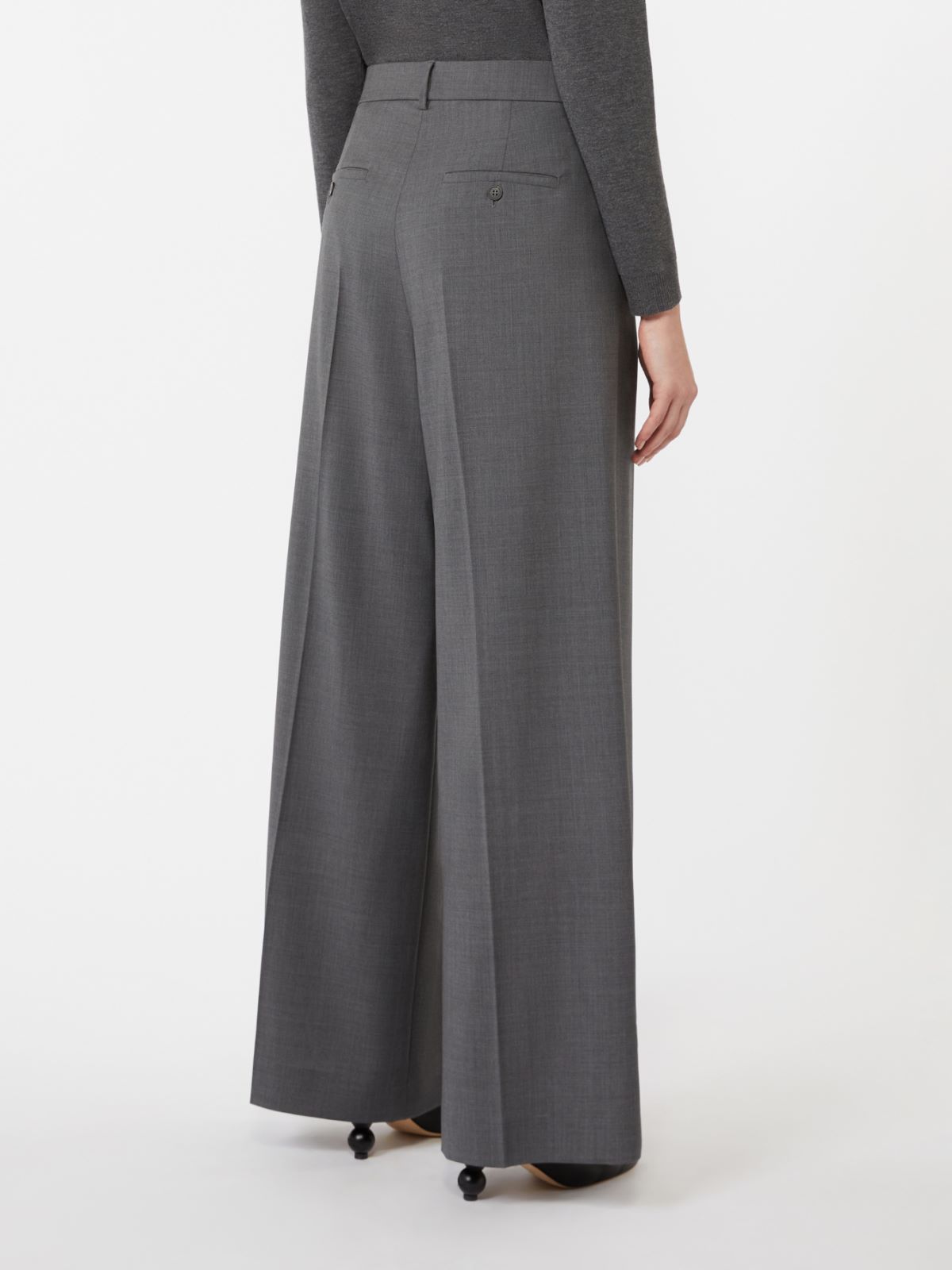 Stretch wool trousers - MEDIUM GREY - Max Mara - 3