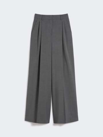 パンツ MAX MARA STUDIO Woman Pants Grey 2426136042600 010 Max Mara Studio Ghiera stretch wool cargo trousers for women