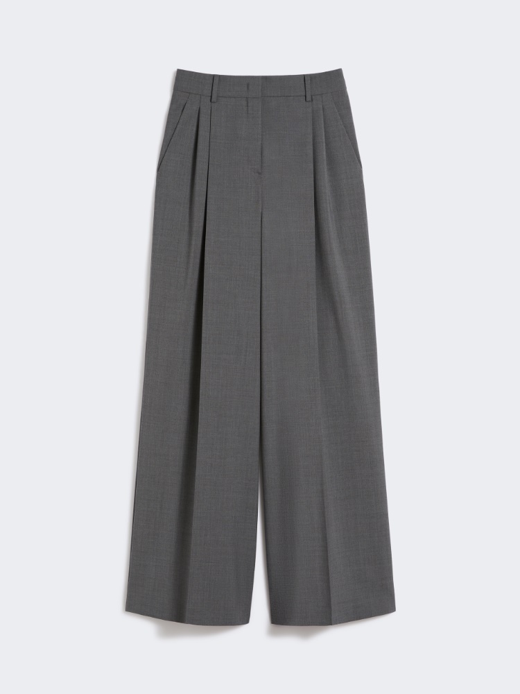 Hose aus Stretch-Wolle - MITTELGRAU - Max Mara