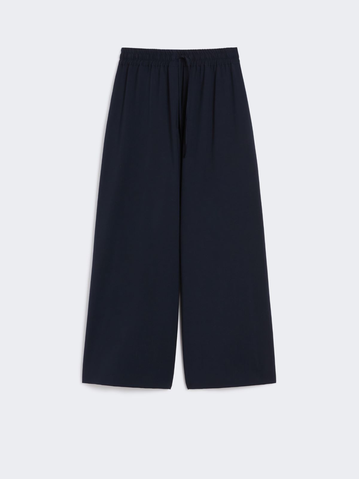 Relaxed-fit wool yarn trousers - NAVY - Max Mara - 8