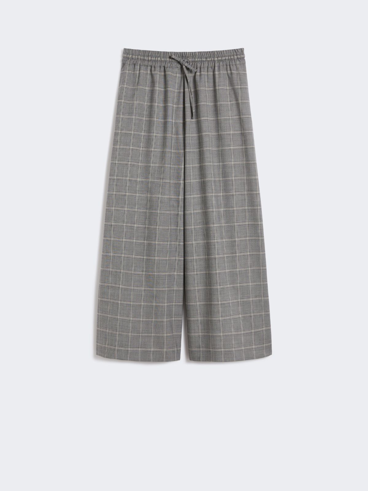 Prince of Wales wool trousers - MEDIUM GREY - Max Mara - 8