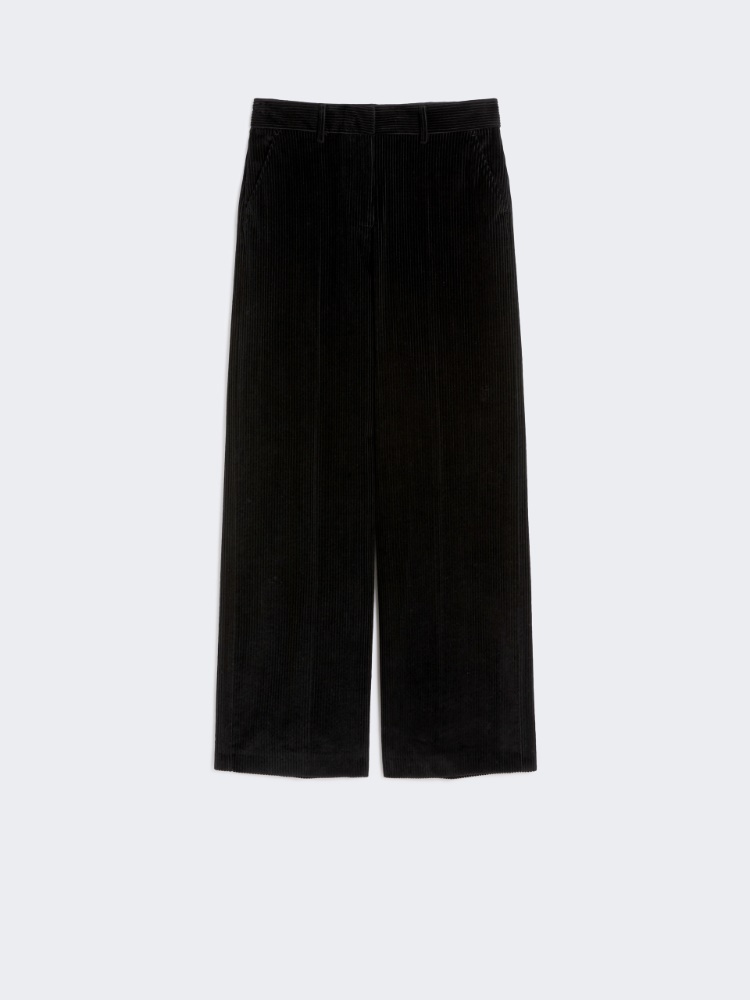 타니아 코듀로이 팬츠 - BLACK - Max Mara