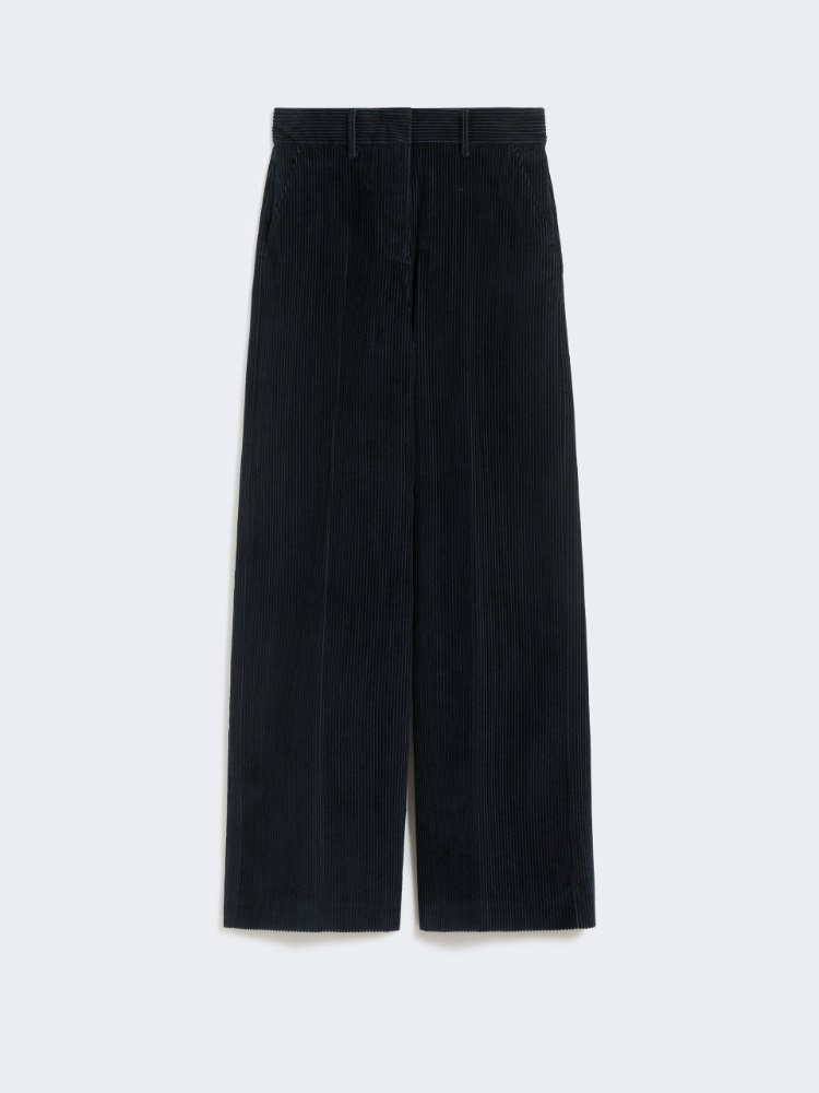 Weite Hose aus Cordsamt - BLAU - Max Mara