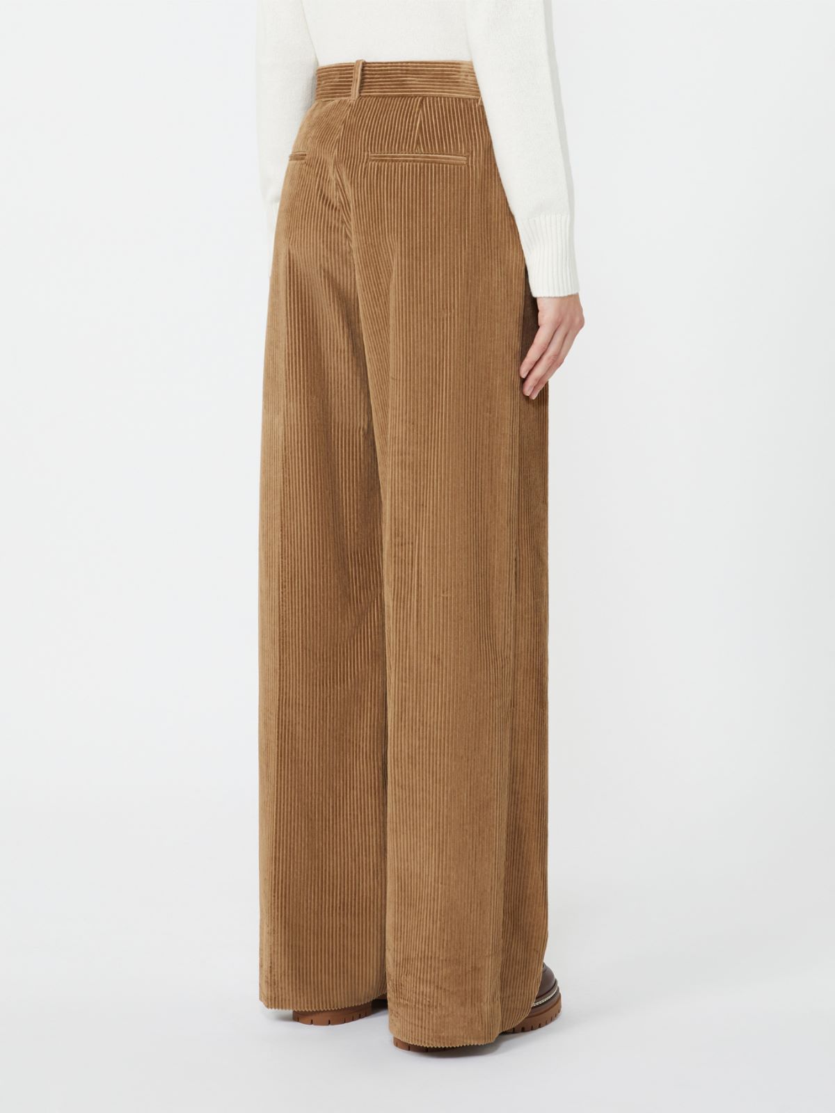 Wide-leg corduroy trousers - HAZELNUT BROWN - Max Mara - 3