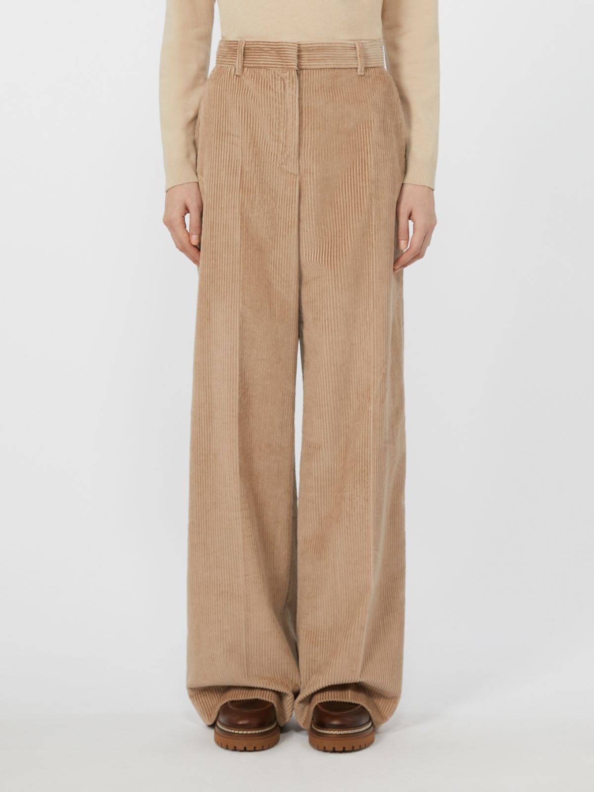 Wide-leg corduroy trousers - SAND - Max Mara - 2