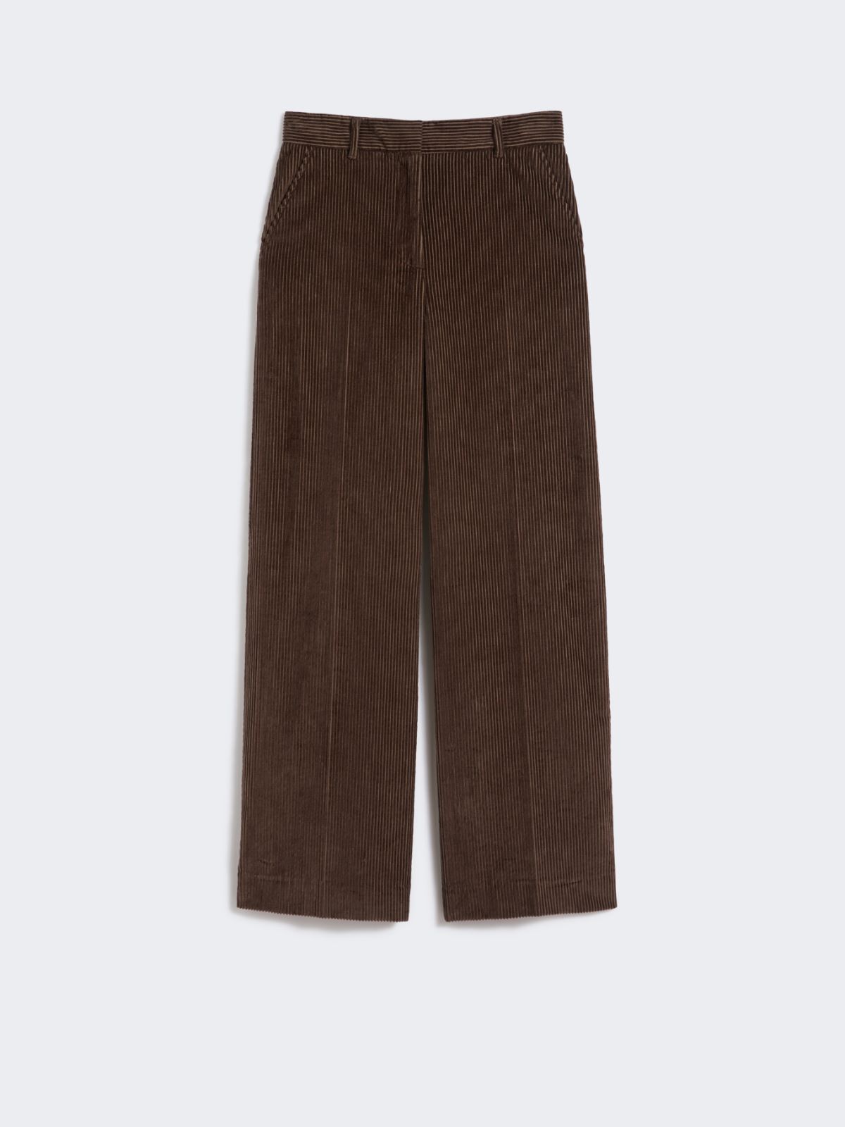 Wide-leg corduroy trousers - CHOCOLATE - Max Mara - 8