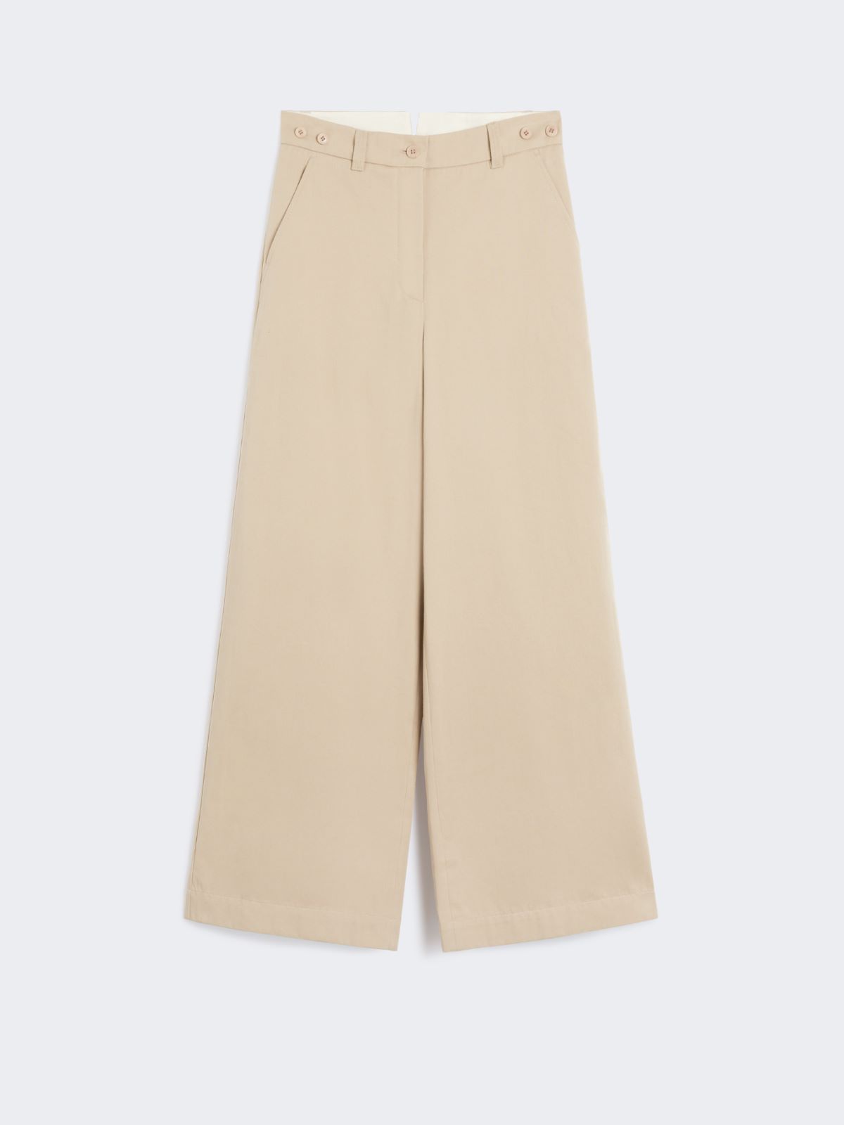 Cotton gabardine trousers - BEIGE - Max Mara - 8