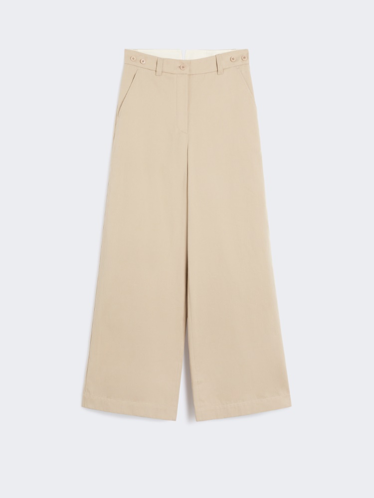 Hose aus Baumwollgabardine - BEIGE - Max Mara