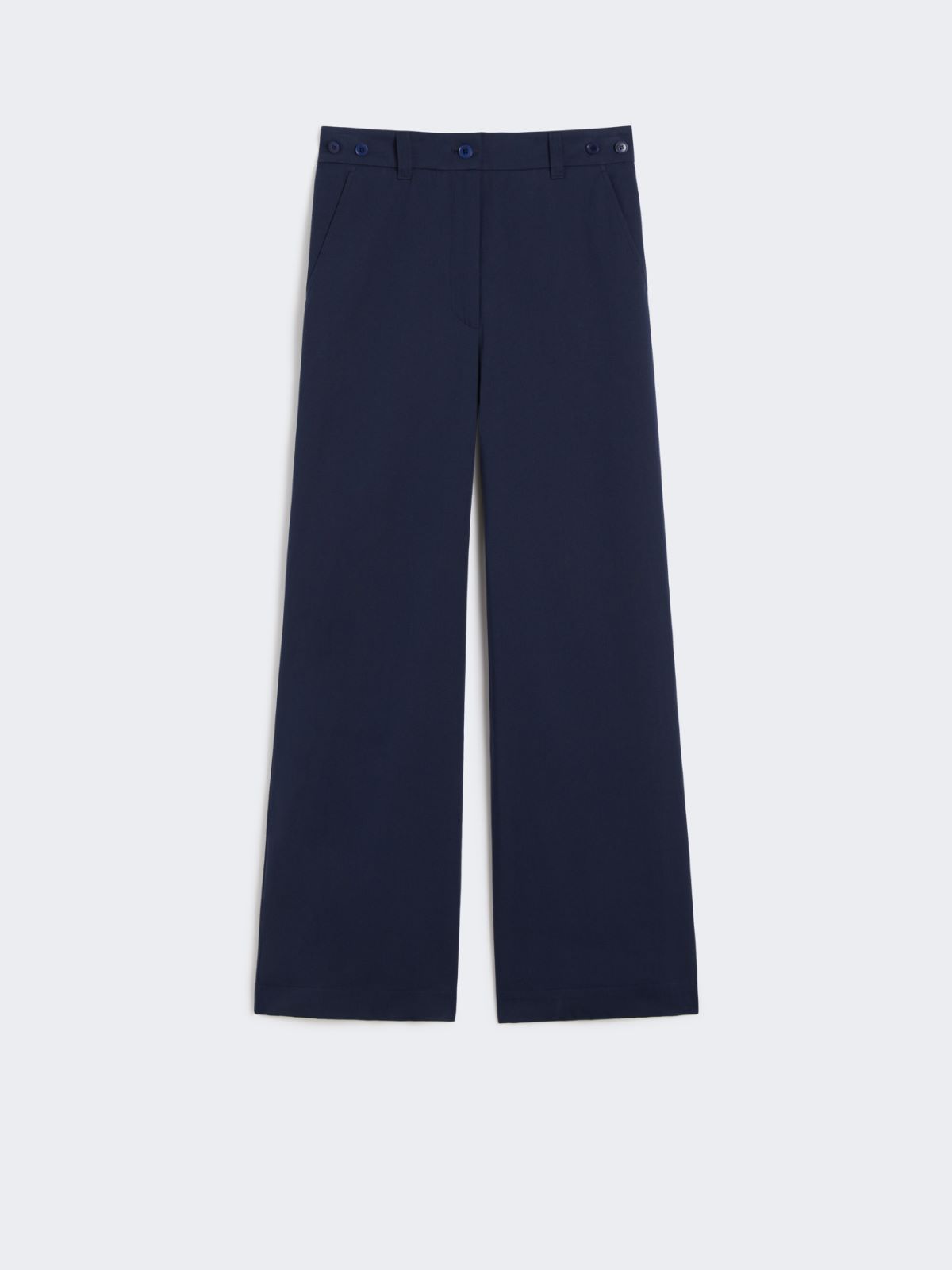 Cotton gabardine trousers - NAVY - Max Mara - 8