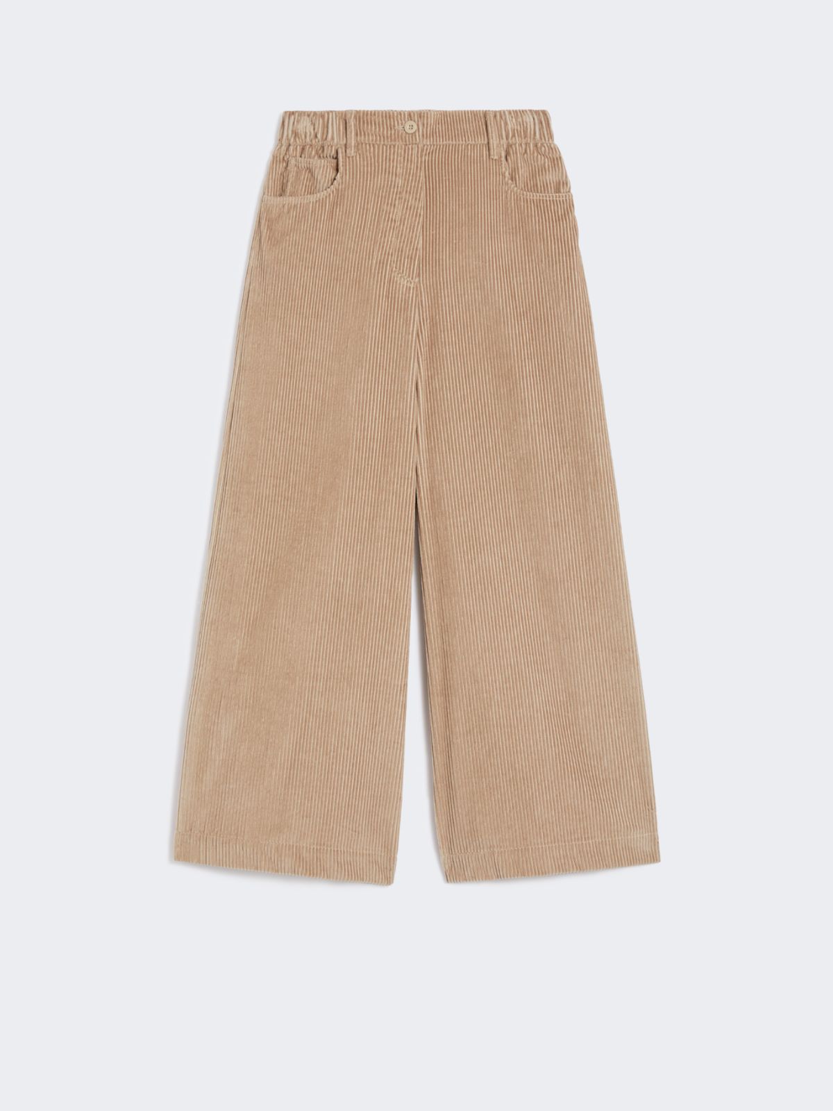 Cropped cotton velvet trousers - SAND - Max Mara - 8