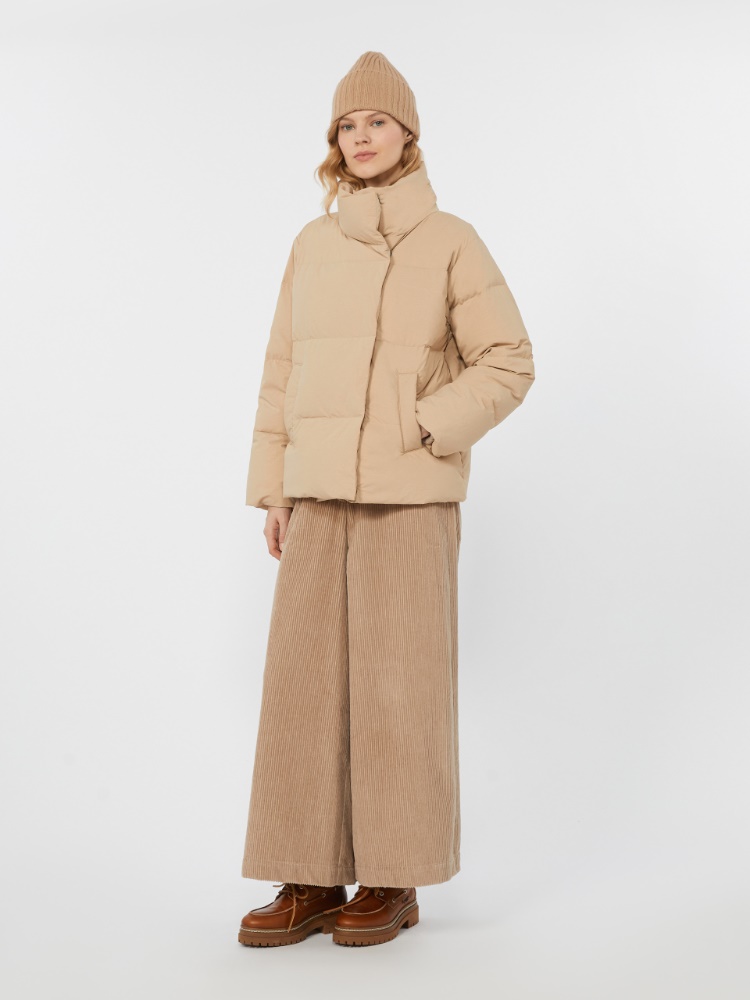 Cropped cotton velvet trousers - SAND - Max Mara