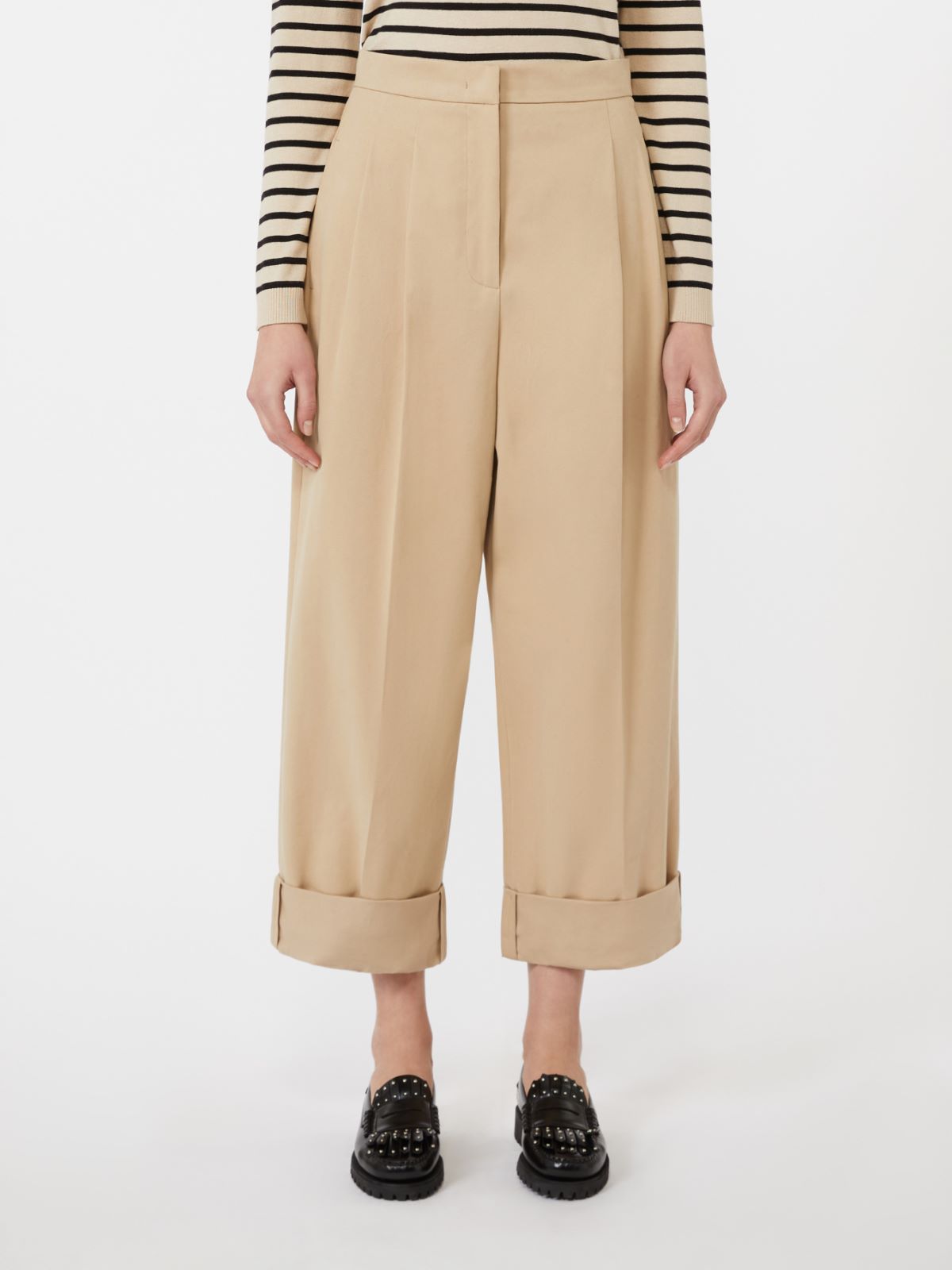 Comfort gabardine trousers - BEIGE - Max Mara - 2