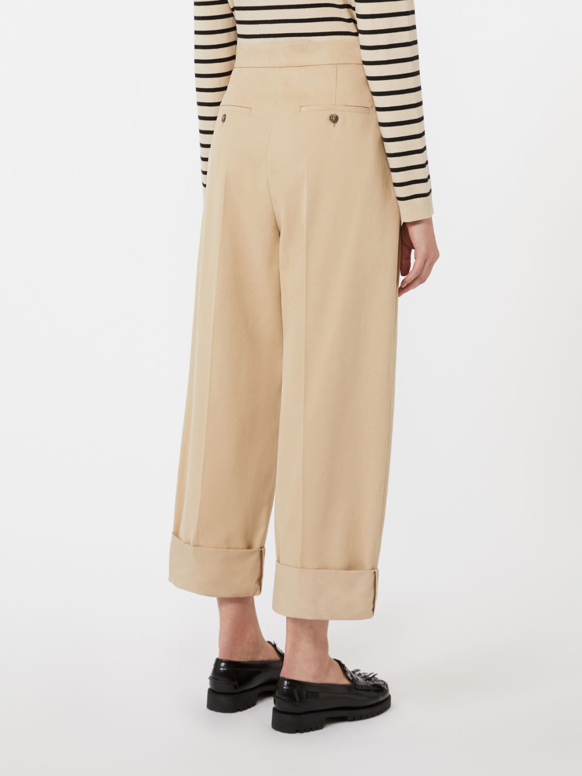 Comfort gabardine trousers - BEIGE - Max Mara - 3