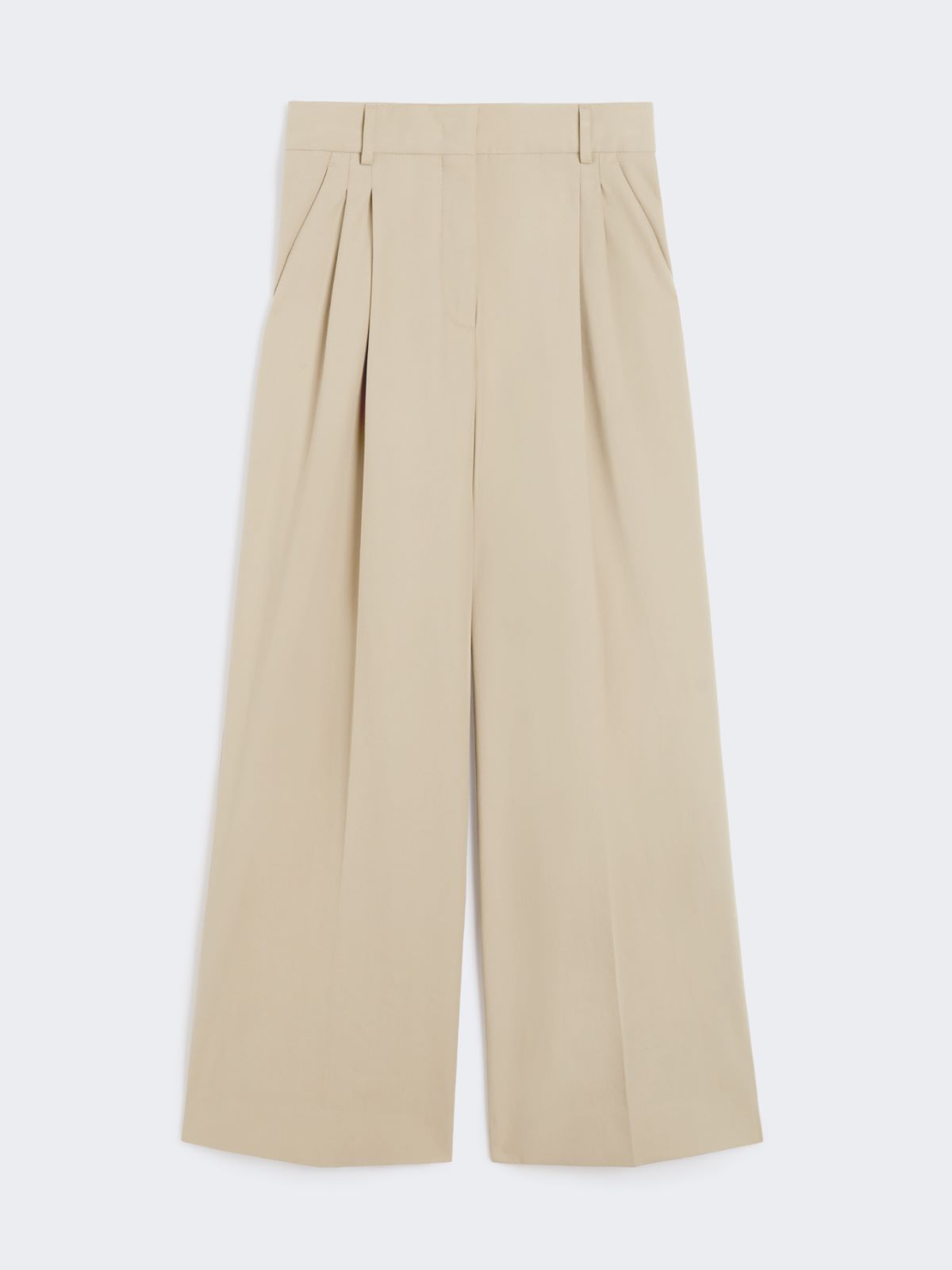 Pure cotton trousers - BEIGE - Max Mara - 8