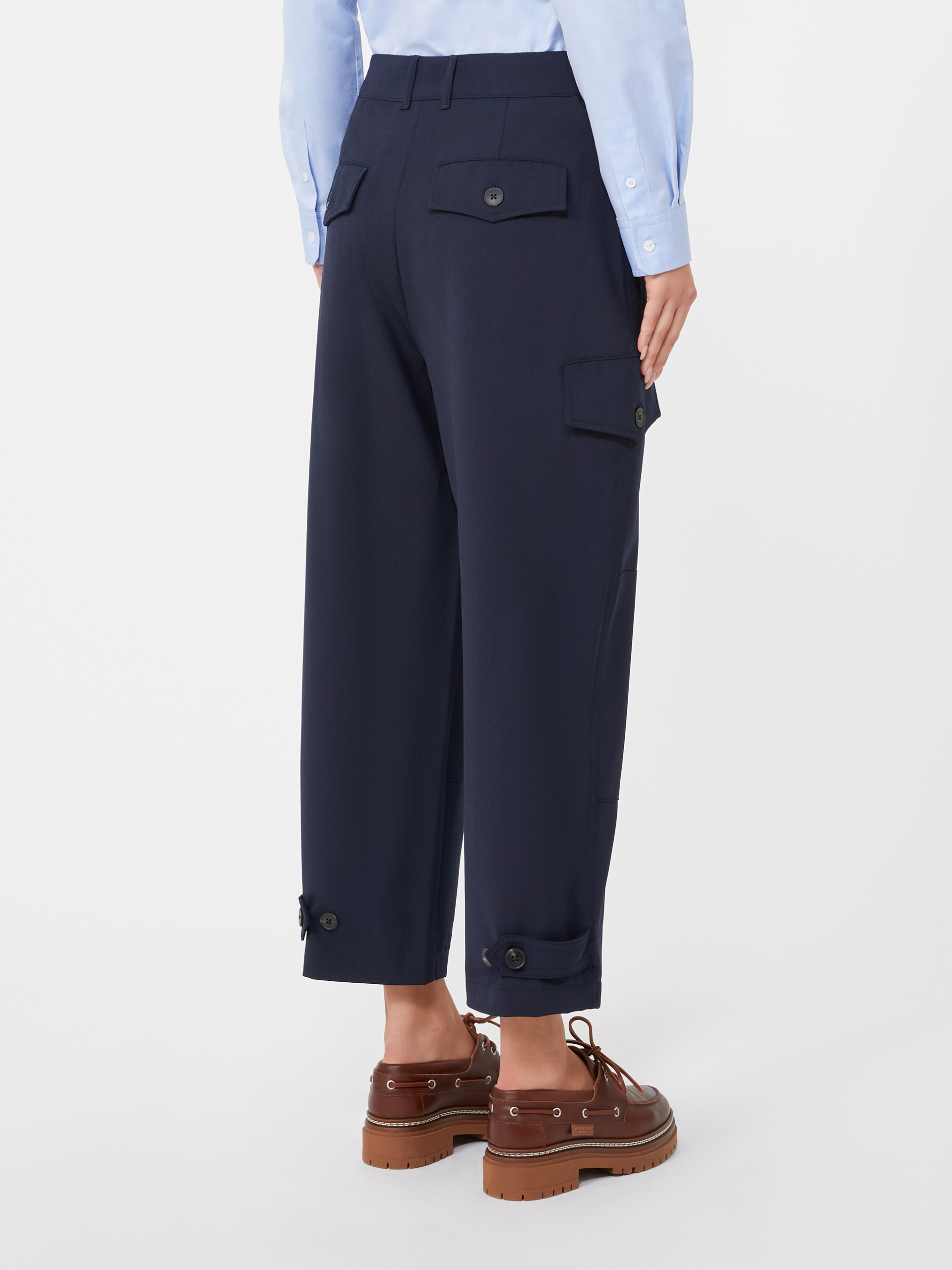 Pantalone in lana tecnica - BLU - Max Mara - 3