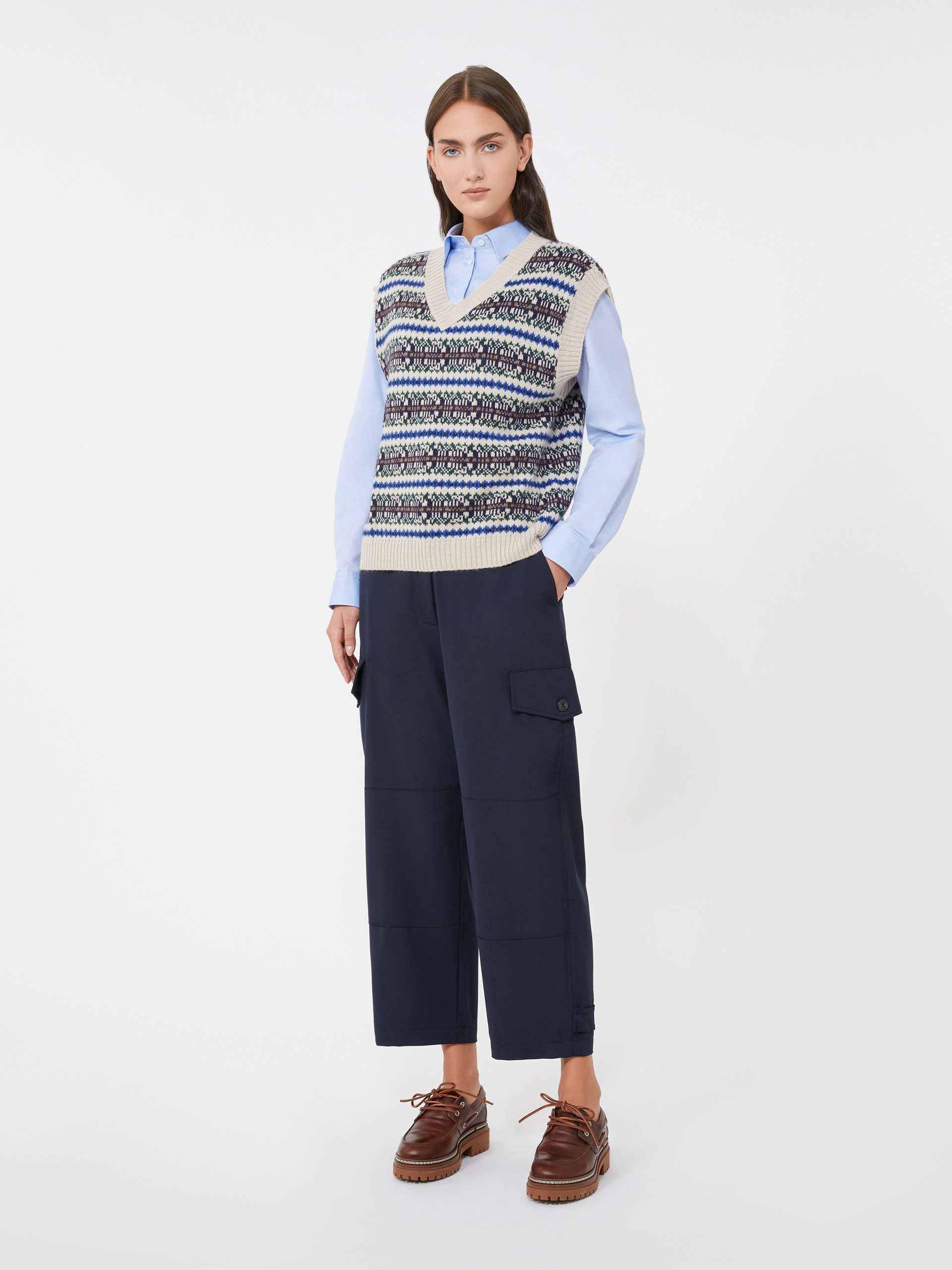 Pantalone in lana tecnica - BLU - Max Mara