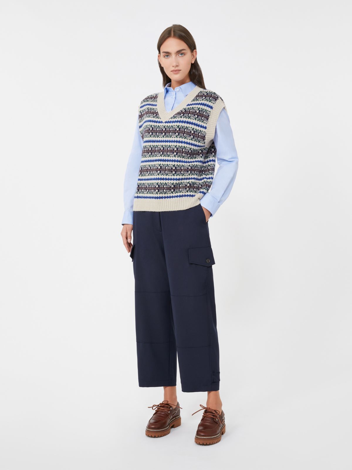 Tech wool trousers - NAVY - Max Mara - 4