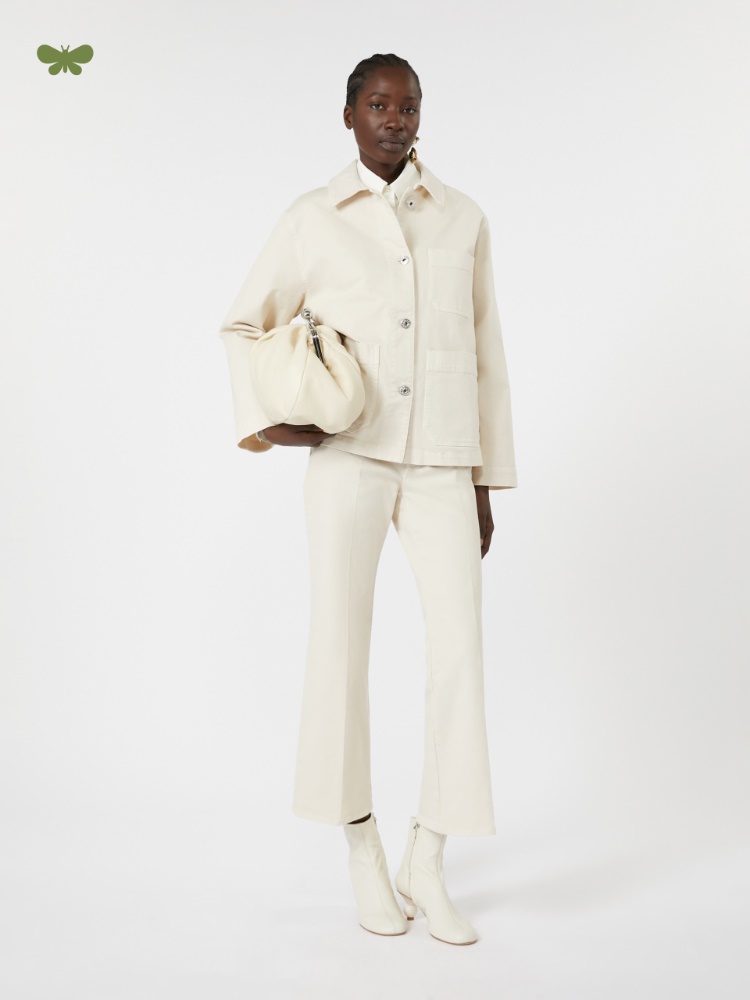 Cotton bull denim jeans - IVORY - Max Mara